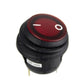 Round rocker switch red