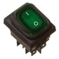 Waterproof rocker switch green