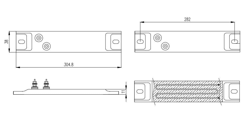 strip heater drawing