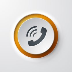 Icona del telefono arancione